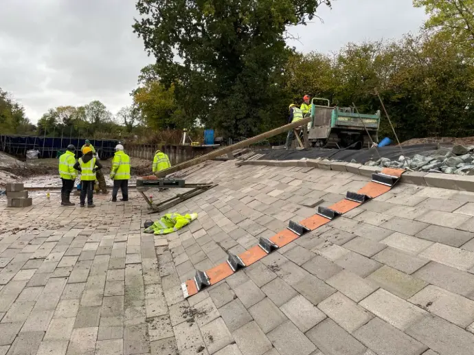 The Rollaway placed up the side of a bank